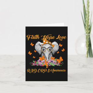 Cartão Elefante Faith Hope Adora Consciência Do Rsd Crps
