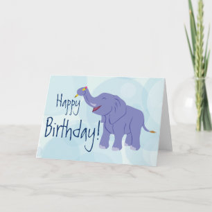 Cartão Elefante Feliz (Personalizar)