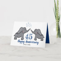 elefante fofo do 45º aniversário do casamento da s