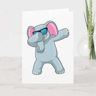 Cartão Elefante na Dança Hip Hop Dab