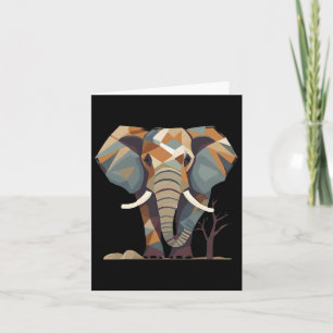 Cartão Elefante: Na moda artística dos fãs elefantes salv