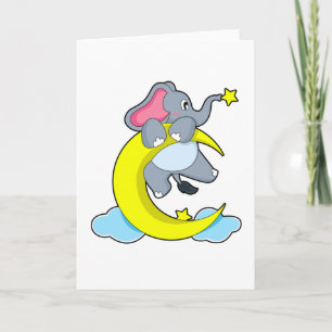 Cartão Elefante nas Nuvens