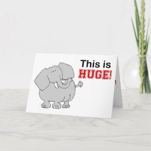 Cartão elefante para parabéns de graduação