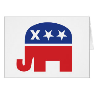 Cartão Elefante Republicano Morto