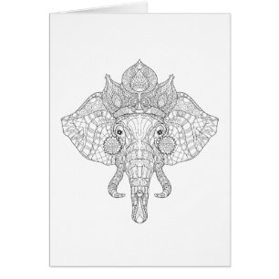 Cartão Elefante Zendoodle principal