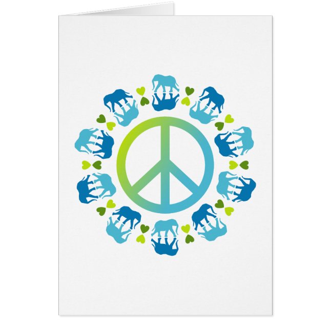 Cartão Elefantes e Paz (Frente)