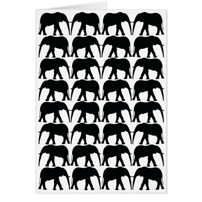 Cartão Elefantes Pretos (Frente)