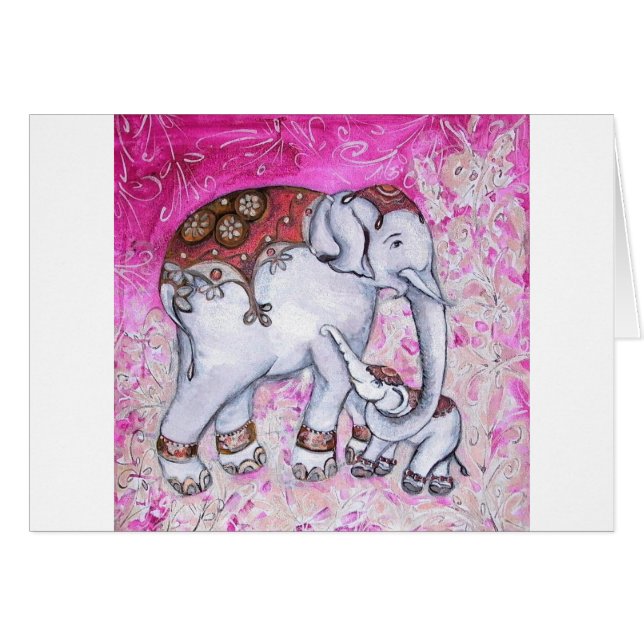 CARTÃO ELEFANTES TAILANDESES (Frente Horizontal)