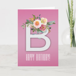 Cartão Elegancia Floral de Cumpleaños