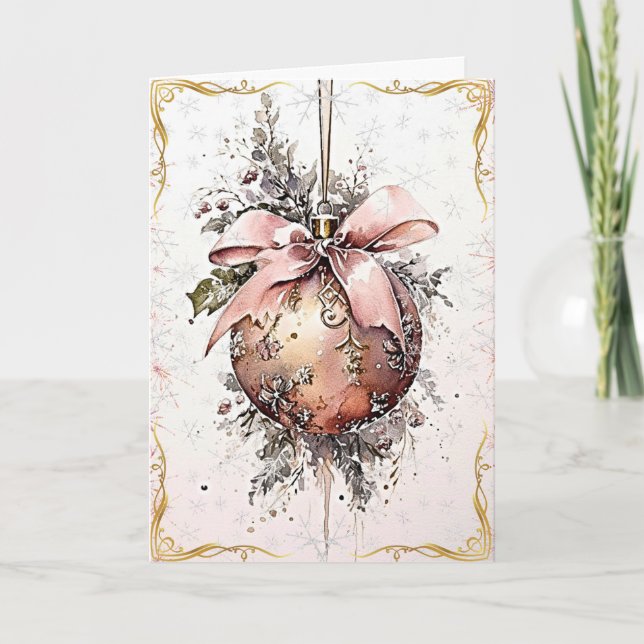 Cartão Elegância na magia da temporada (Frente)