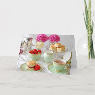 Cartão Elegant Afternoon Tea Greetings Card