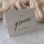 Cartão Elegant Black Calligraphy To My Groom<br><div class="desc">This elegant black calligraphy to my groom card is perfect for a simple wedding. The neutral design features a minimalist card decorated with romantic and whimsical typography.</div>