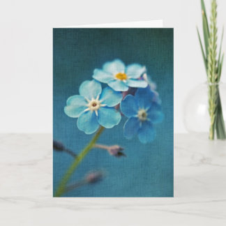 Cartão Elegant Blue Forget-me-nots Flowers 
