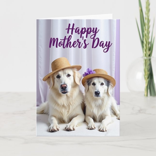 Cartão Elegant Canine Mothers Day Card (Frente)