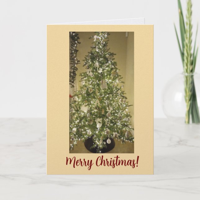 Cartão Elegant Christmas Greeting Card (Frente)