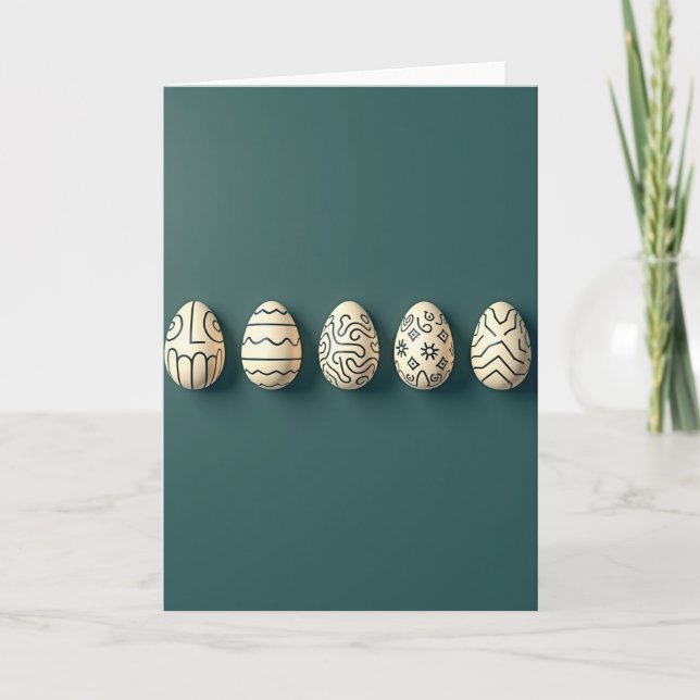 Cartão Elegant Decorative Shapes Card (Frente)