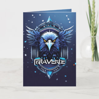 Cartão Elegant Eagle Logo Greeting Card | Stylish Minimal