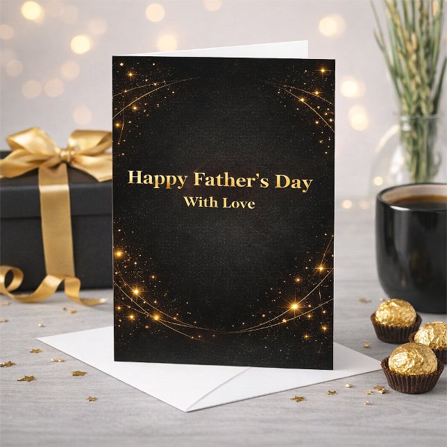 Cartão Elegant Gold Celestial Father’s Day Card for Dad (Criador carregado)