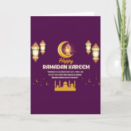 Cartão Elegant Gold Crescent Ramadan Mubarak Greeting