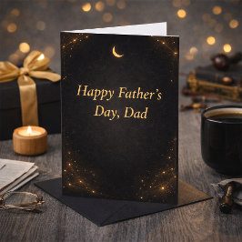 Cartão Elegant Gold Father’s Day Card from Daughter