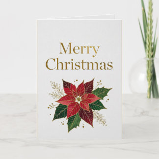 Cartão Elegant Gold Foil Merry Christmas Card