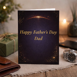 Cartão Elegant Gold Happy Father’s Day Card for Dad