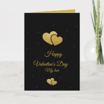Elegant Gold Hearts Valentine's Day Card - Luxury 