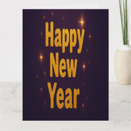 Cartão Elegant Gold Stitched Typography Classy Party