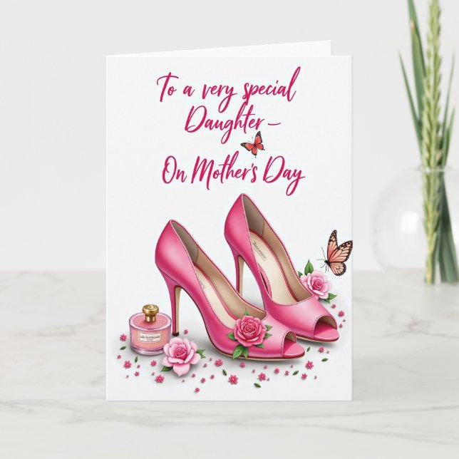 Cartão Elegant Heels Mothers Day Card (Frente)