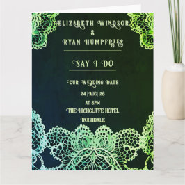 Cartão Elegant Lace" Wedding Invitation Collection