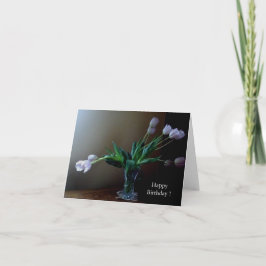 Cartão Elegant Lavender Tulip Birthday Card