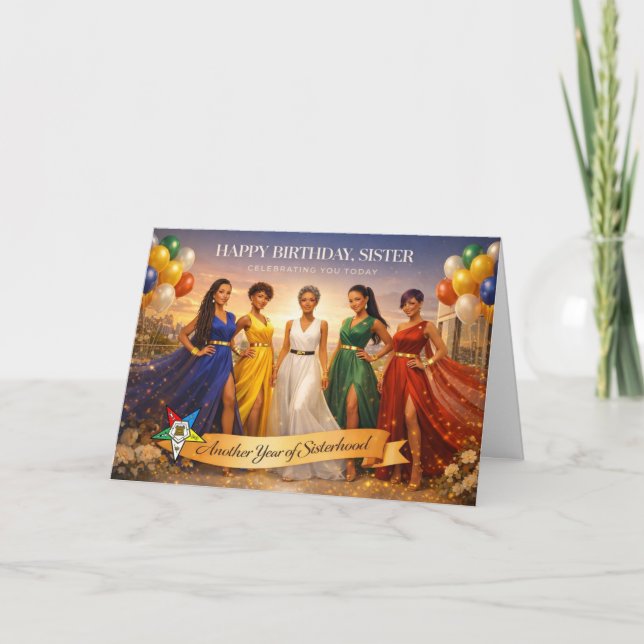 Cartão Elegant OES Birthday Card 2 (Frente)