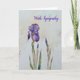 Cartão Elegant Purple Iris Sympathy card