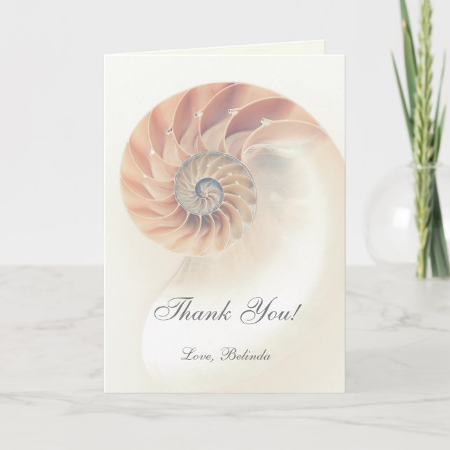 Cartão Elegant Sea Shell Thank You (Frente)