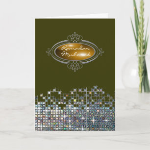 Cartão Elegant Sequin Ramadan Mubarak