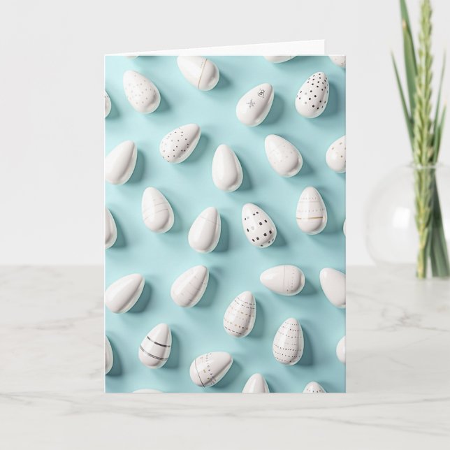 Cartão Elegant White Egg Design Card (Frente)