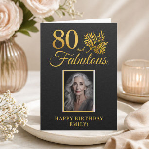 Cartão Elegante aos 80 e Fabulosas Ramificações Foto de A
