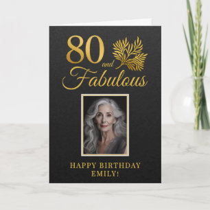Cartão Elegante aos 80 e Fabulosas Ramificações Foto de A