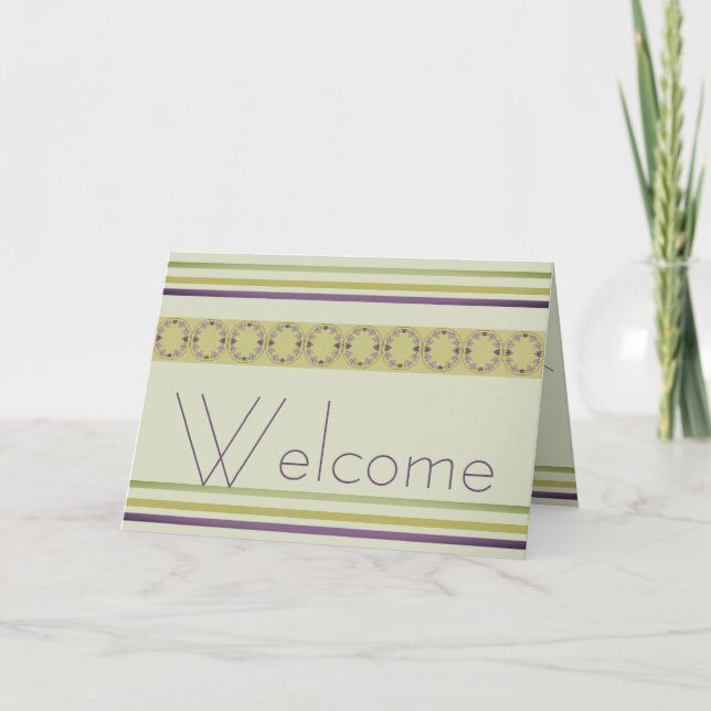 Cartão Elegante Bem-Vindo À Equipe (Frente)