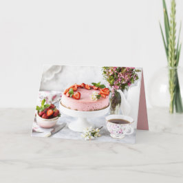 Cartão Elegante Birthday Dessert