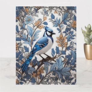 Cartão Elegante Blue Jay William Morris Inspirou
