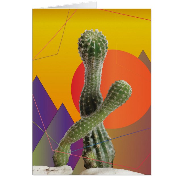 Cartão Elegante Cactos (Frente)