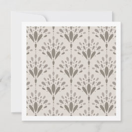 Cartão Elegante com Estilo Art Déco e Floral em Ta