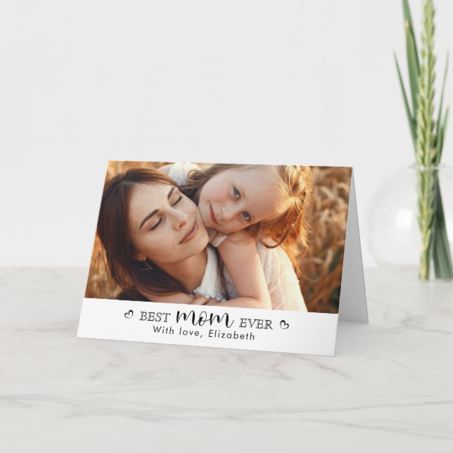 Cartão Elegante Crie seu próprio dia da mãe (Frente)