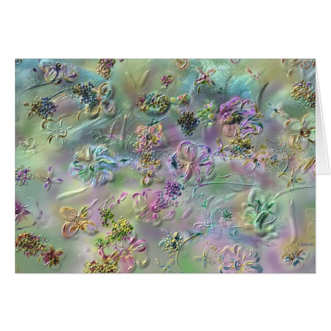 Cartão elegante das flores (Frente horizontal)