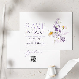 Cartão Elegante de Floral para Salvar a Data