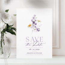 Cartão Elegante de Floral 'Save the Date'