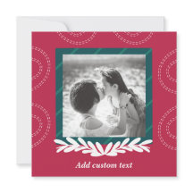 Cartão elegante de fotografias personalizável de n