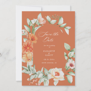 cartão elegante de jardim de verão floral para sal