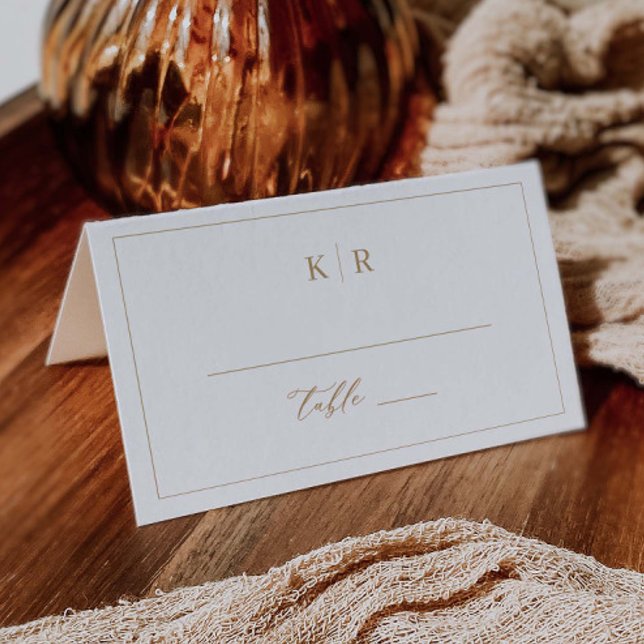Cartão Elegante De Local De Mesa De Casamento K221 (Criador carregado)